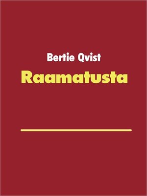 cover image of Raamatusta